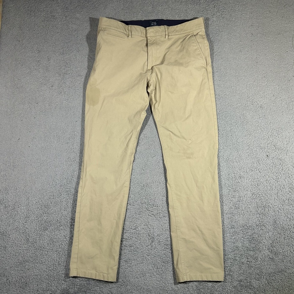 J.CREW Flex Straight Tech Pants Men's 33x32 Beige #3957